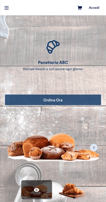 App per Panetteria Template