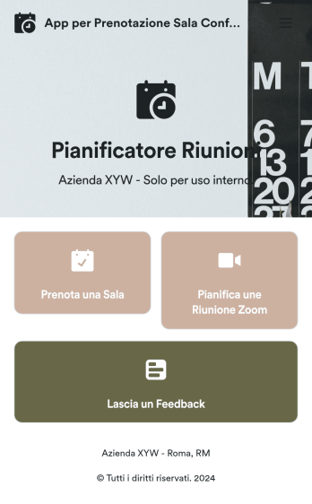 App per Prenotazione Sala Conferenze