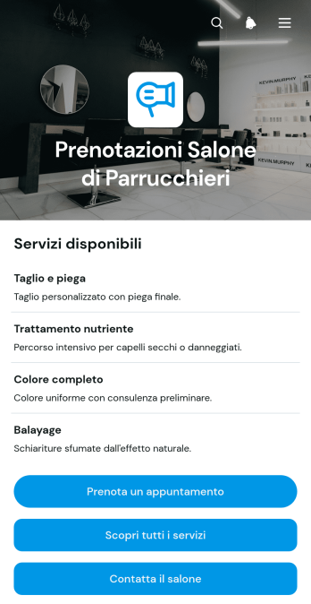App per Prenotazioni dal Parrucchiere