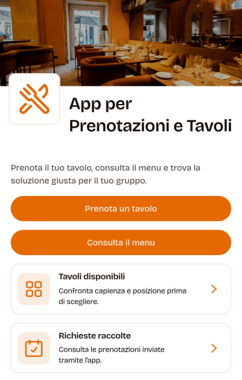 App per Prenotazioni e Tavoli