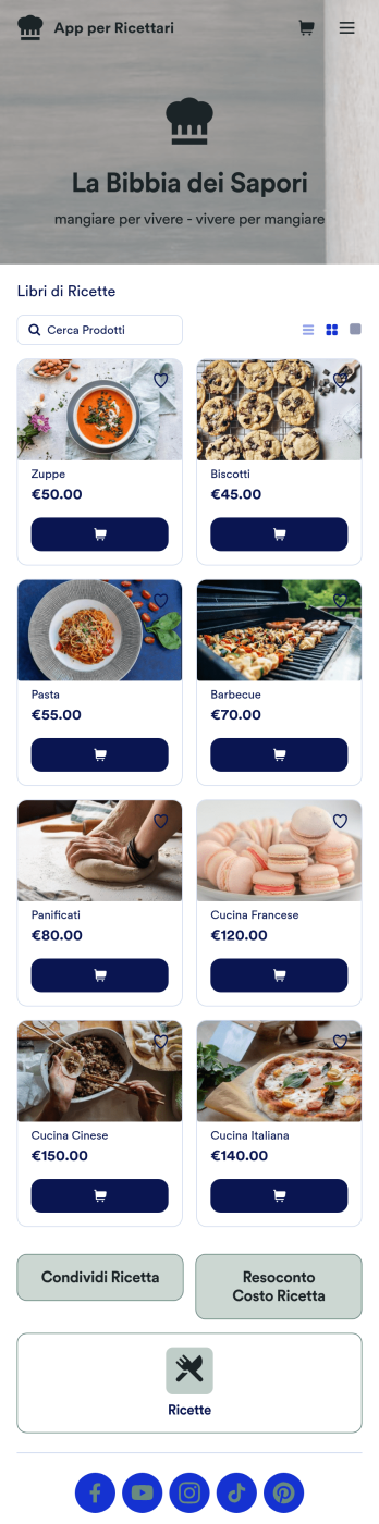 App per Ricettari