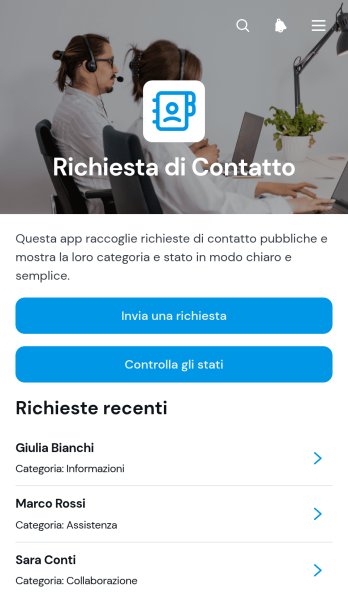 App per Richieste di Contatto