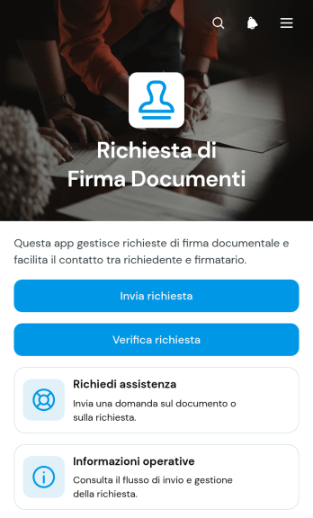 App per Richieste di Firma di Documenti