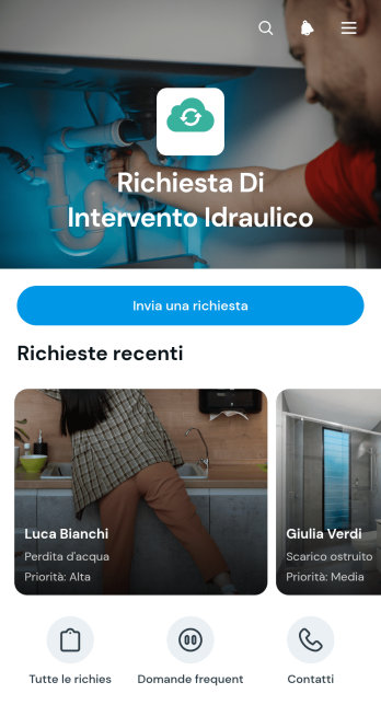 App per Richieste di Intervento Idraulico