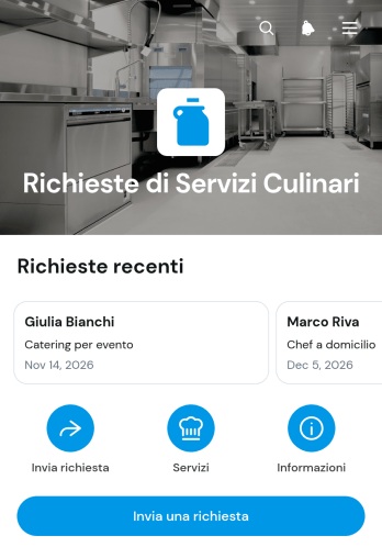 App per Richieste di Servizi Culinari