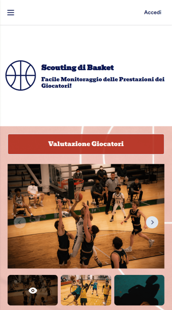 App per Scouting di Basket Template