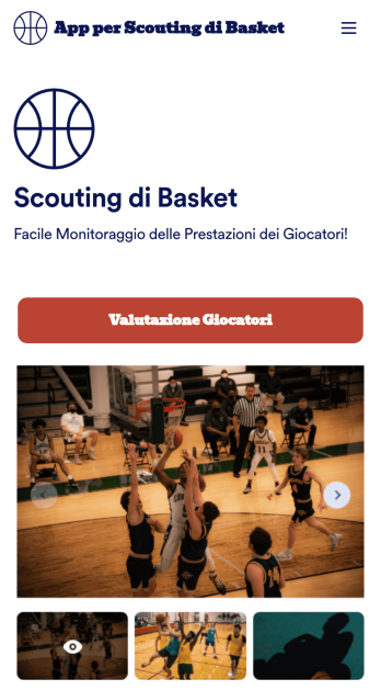 App per Scouting di Basket