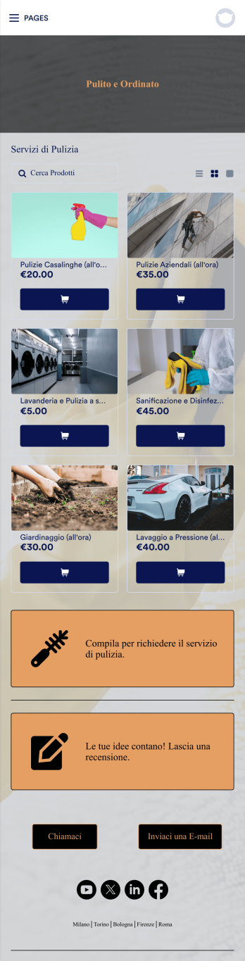 App per Servizi di Pulizia Template