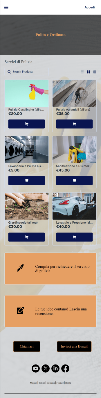 App per Servizi di Pulizia Template