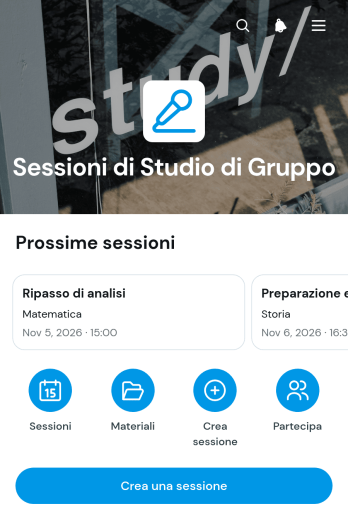 App per Sessioni di Studio di Gruppo