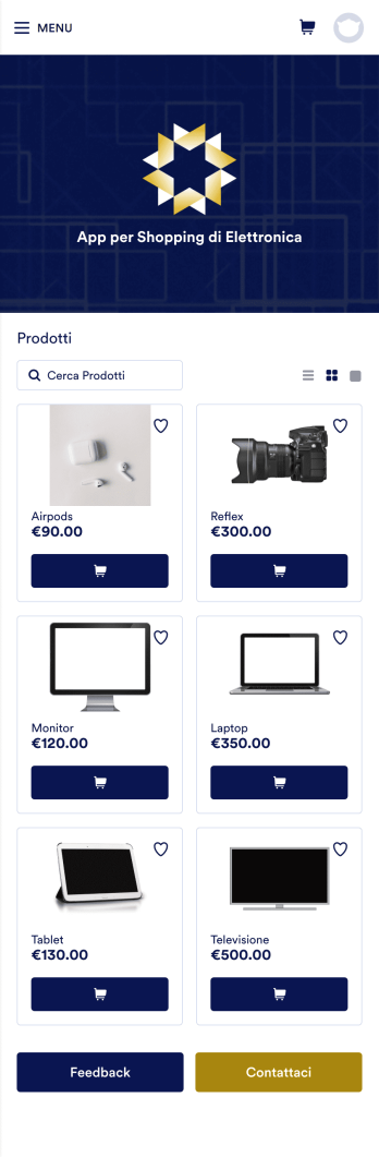 App per Shopping di Elettronica Template