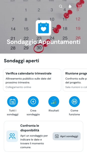 App per Sondaggi sugli Appuntamenti