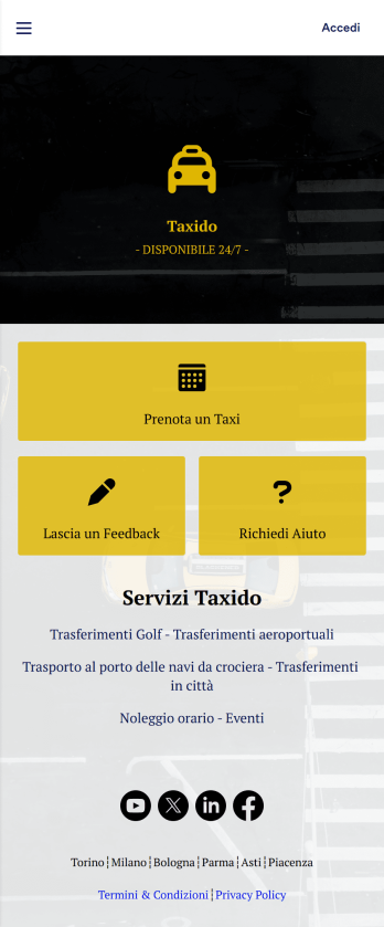 App Prenotazione Taxi