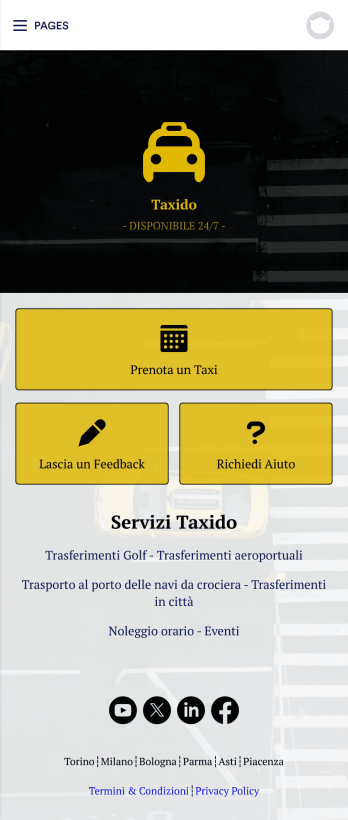 App Prenotazione Taxi Template