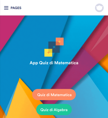 App Quiz di Matematica Template