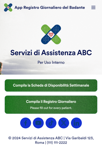 App Registro Giornaliero del Badante