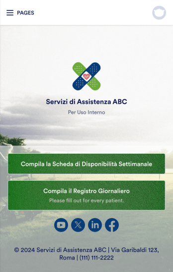 App Registro Giornaliero del Badante Template