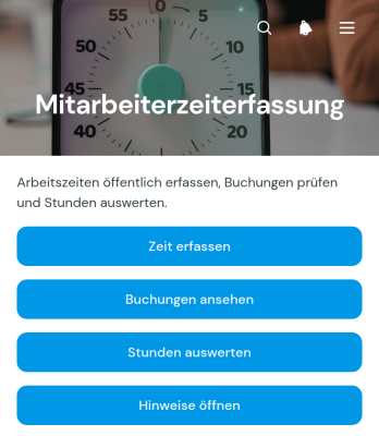 App zur Arbeitszeiterfassung für Mitarbeiter