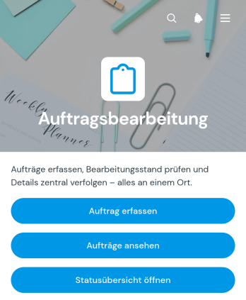 App zur Auftragsabwicklung