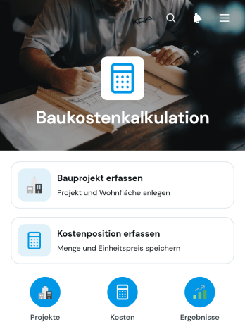 App zur Baukostenschätzung