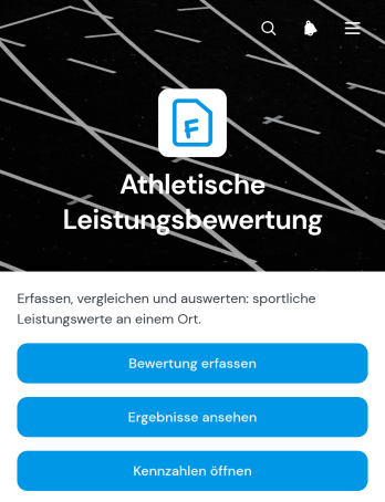 App zur Bewertung der sportlichen Leistung