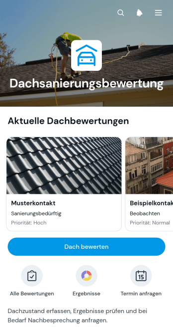 App zur Bewertung von Dachsanierungen