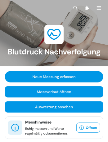 App zur Blutdruckverfolgung