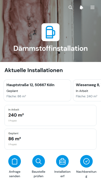 App zur Dämmungsinstallation