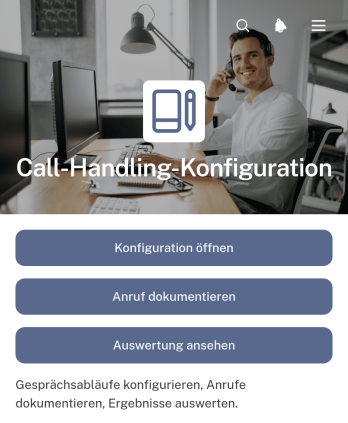 App zur Einrichtung der Anrufbearbeitung