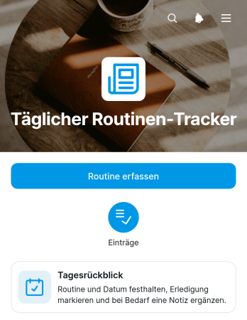 App zur Erfassung täglicher Routinen