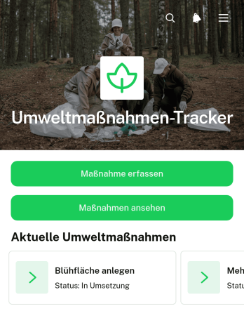 App zur Erfassung von Umweltmaßnahmen