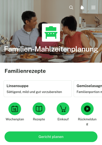 App zur Familien-Essensplanung