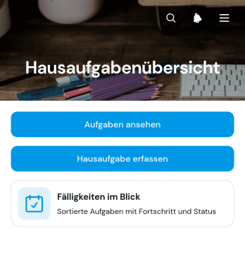App zur Hausaufgabenverfolgung