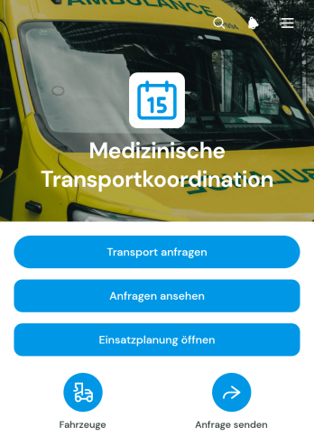 App zur Koordination medizinischer Transporte
