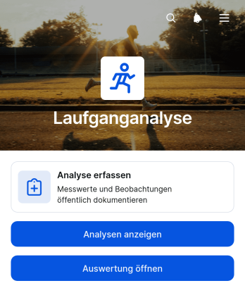 App zur Laufganganalyse