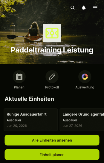 App zur Leistungsanalyse beim Paddeltraining