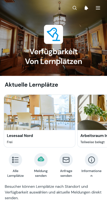 App zur Lernplatzverfügbarkeit