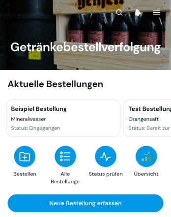 App zur Nachverfolgung von Getränkebestellungen