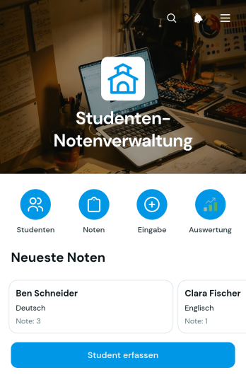 App zur Nachverfolgung von Schülernoten