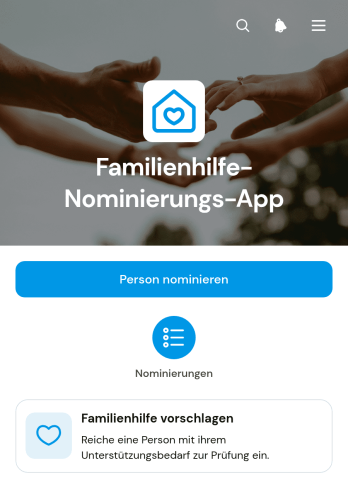 App zur Nominierung für Familienhilfe