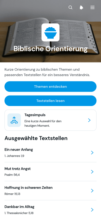 App zur Orientierung in der Heiligen Schrift