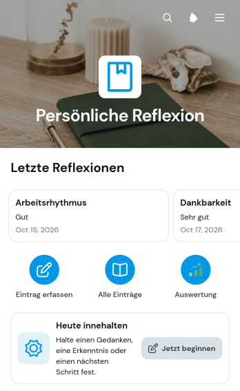 App zur Persönlichen Reflexion