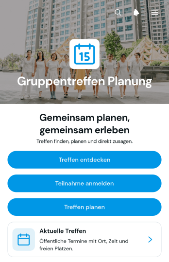 App zur Planung von Gruppentreffen