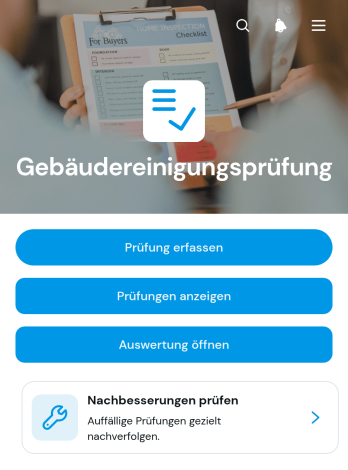 App zur Prüfung der Gebäudereinigung