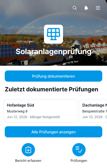 App zur Prüfung von Solaranlagen
