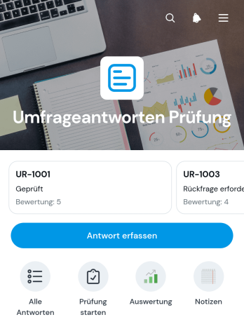 App zur Prüfung von Umfrageantworten