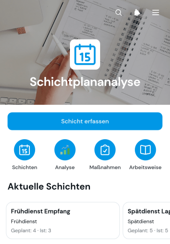 App zur Schichtplananalyse