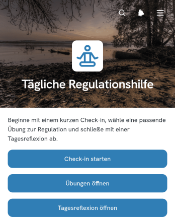 App zur Täglichen Regulationsunterstützung