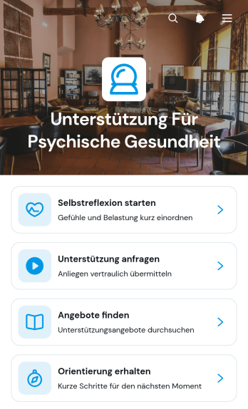 App zur Unterstützung der Psychischen Gesundheit