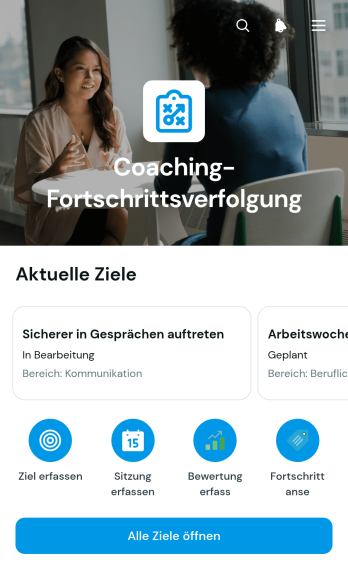 App zur Verfolgung von Beratungsfortschritten